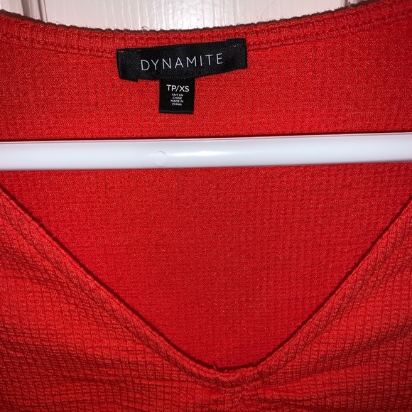 Dynamite Long Sleeve Ruched Top - Picture 3 of 3